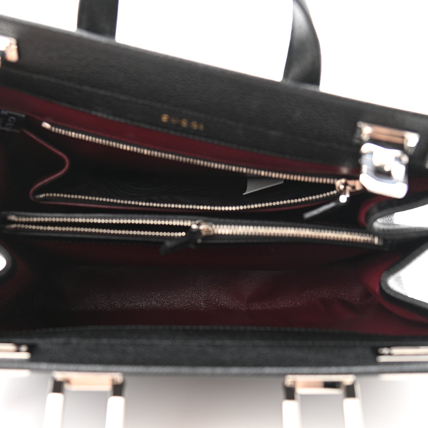 Grainy Calfskin Small Zumi Top Handle Bag Black