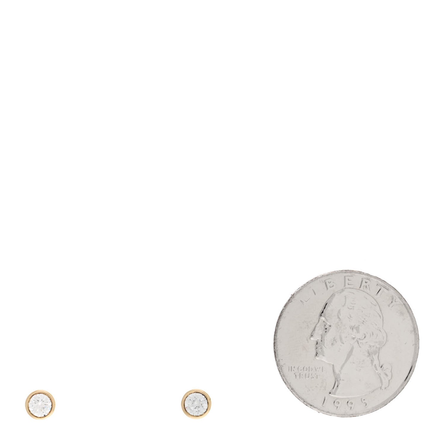 Tiffany 18K Yellow Gold Diamond .34ctw Elsa Peretti Diamonds By The Yard Earrings 2 of 4