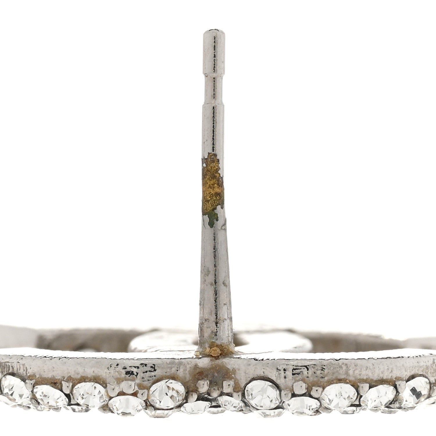 Chanel Crystal CC Earrings Silver 5 of 5