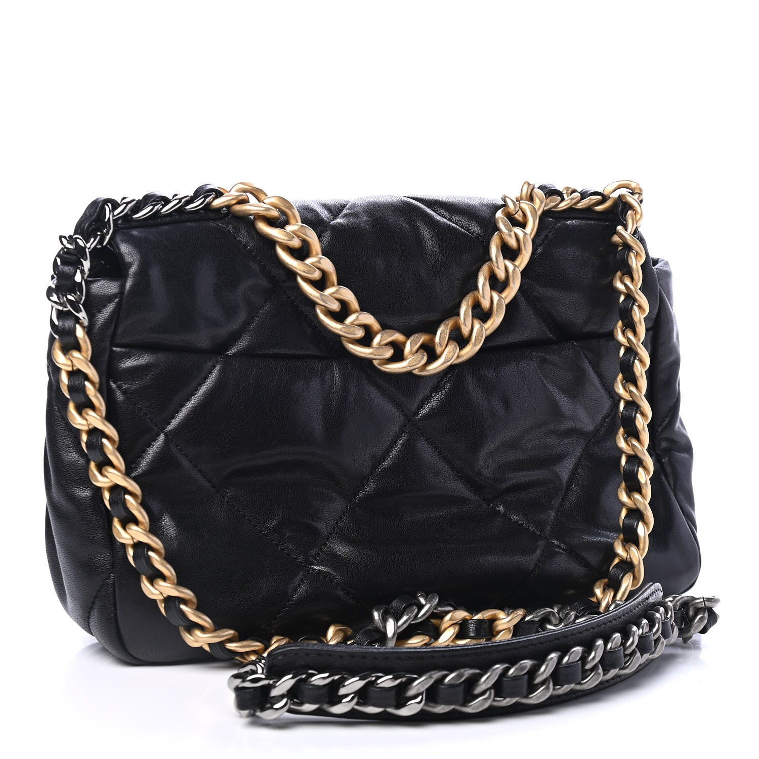 Chanel Goatskin Quilted Medium Chanel 19 Flap Black 2 of 4