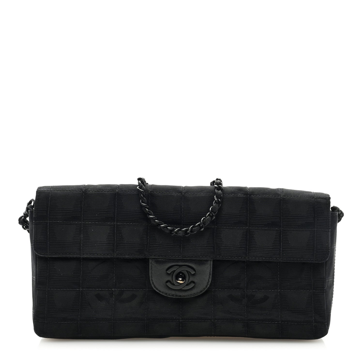 Chanel Nylon Travel East West Flap Black 1 of 9