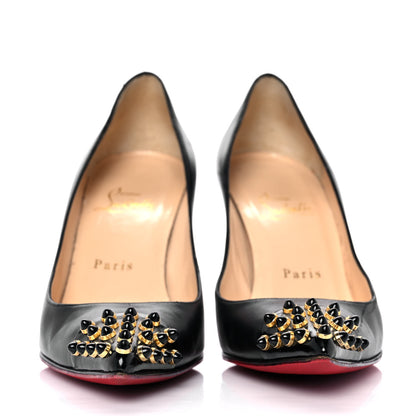 Christian Louboutin Kid Cabo 85 Pumps 37.5 Black Gold 2 of 10