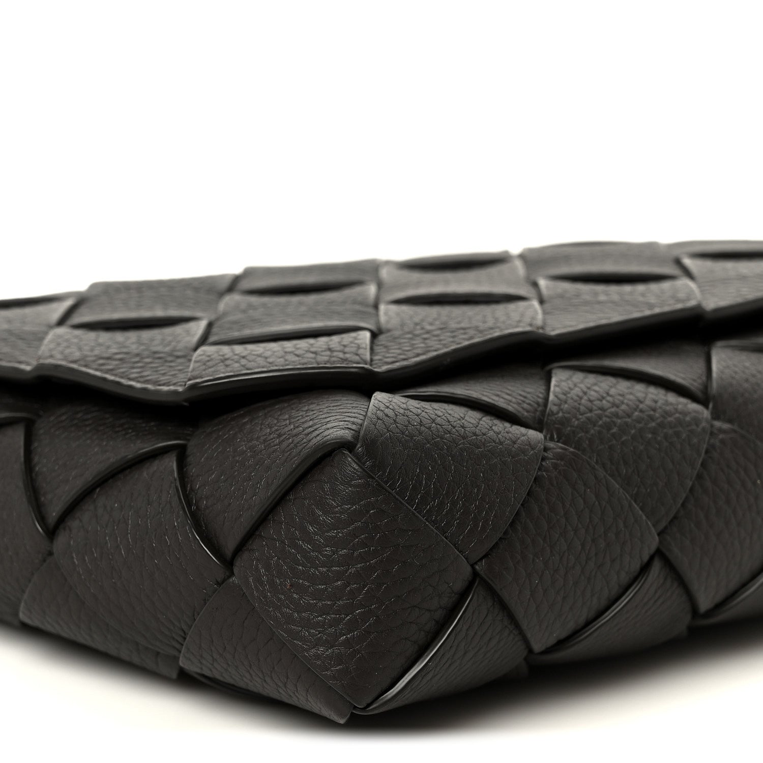 Bottega Veneta Grained Calfskin Intreccio Large Diago Crossbody Bag Fondant 10 of 11