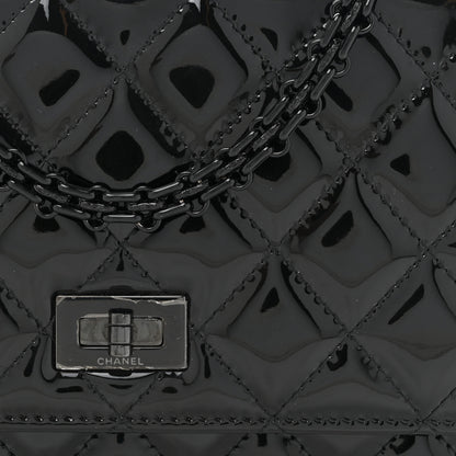 Chanel Patent Calfskin Quilted Reissue Wallet On Chain WOC So Black 9 of 16