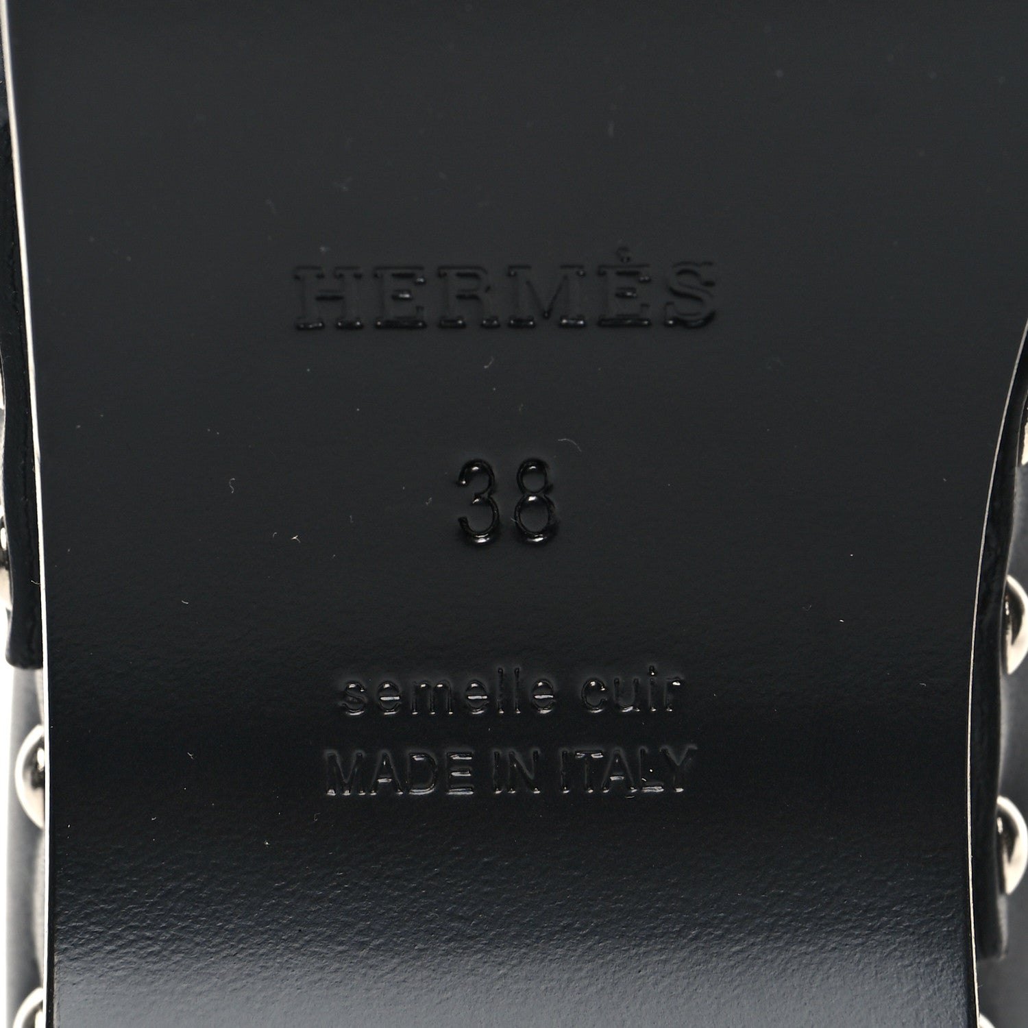 Hermes Calfskin Calya Mules 38 Black 7 of 8
