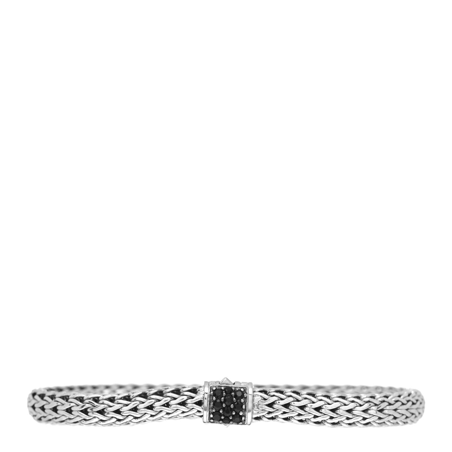 John Hardy Sterling Silver Black Sapphire 6.5mm Classic Chain Bracelet 1 of 3
