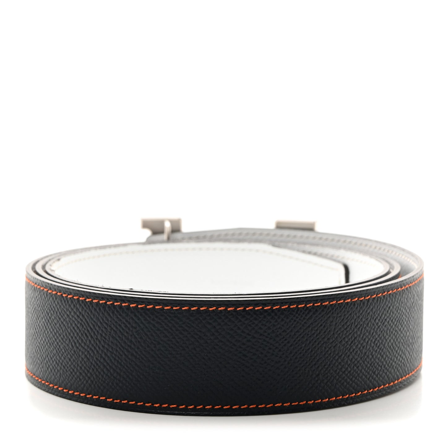 Epsom 38mm H Belt 110 Bleu Indigo White Orange