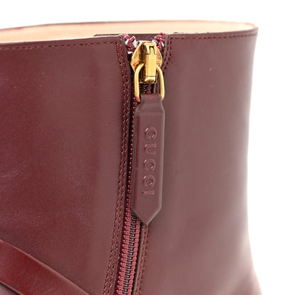 Gucci Calfskin Womens GG Ankle Boots 38.5 Vintage Bordeaux 19 of 20