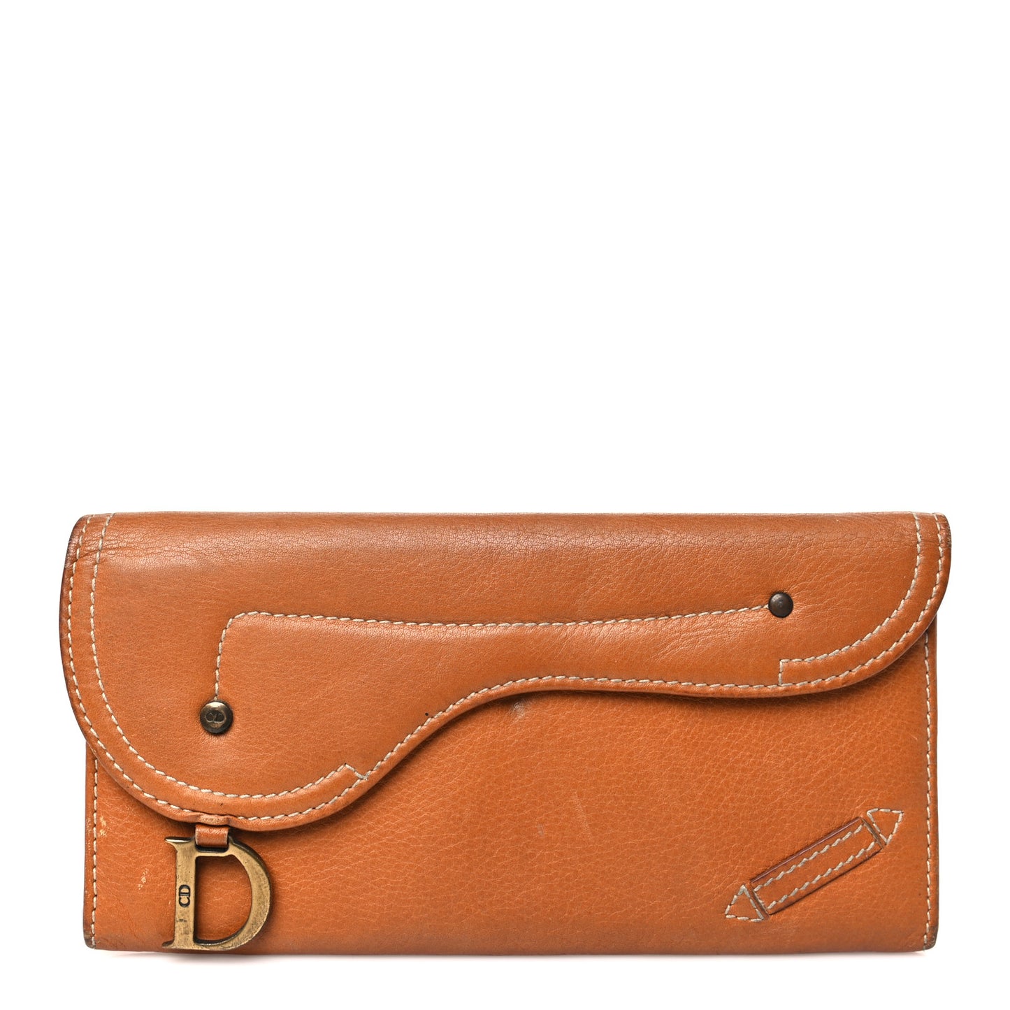 Calfskin Saddle Wallet Brown