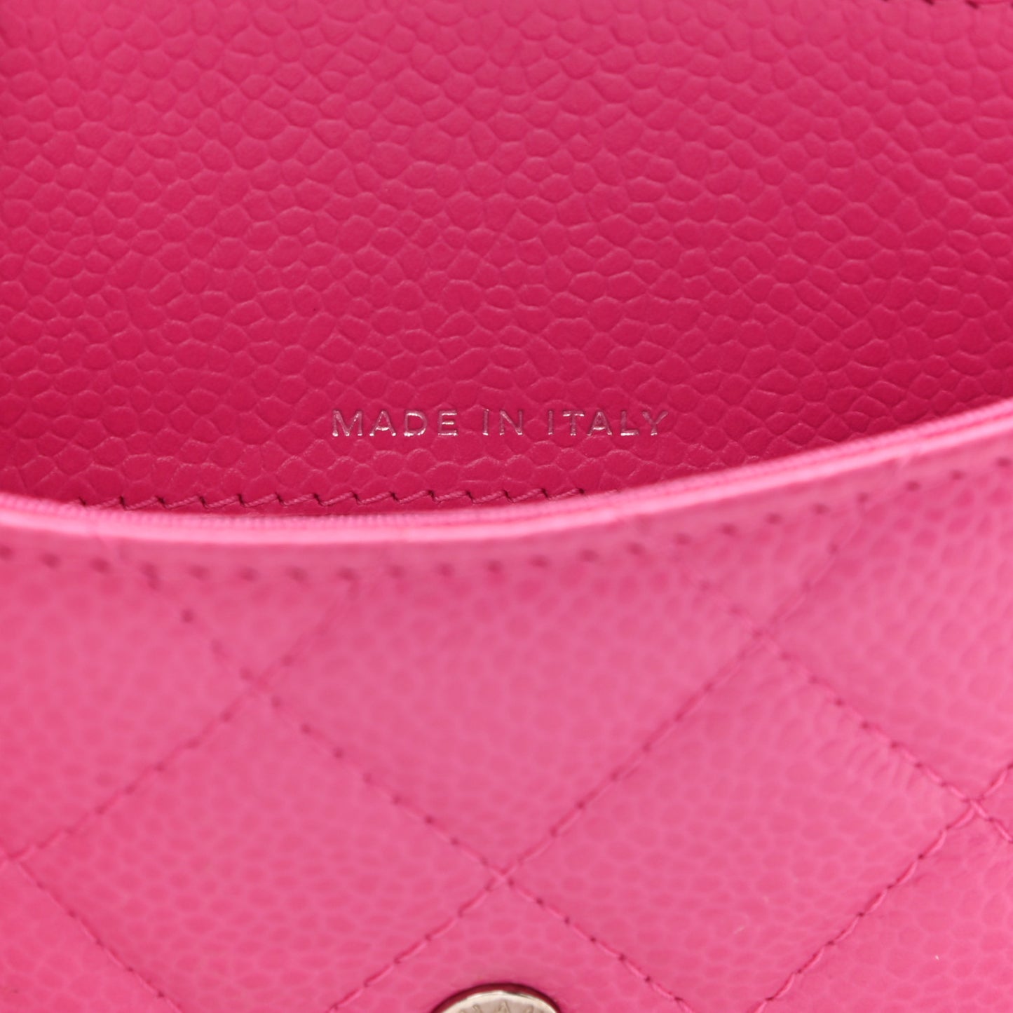 Caviar Quilted Small Flap Wallet Pink