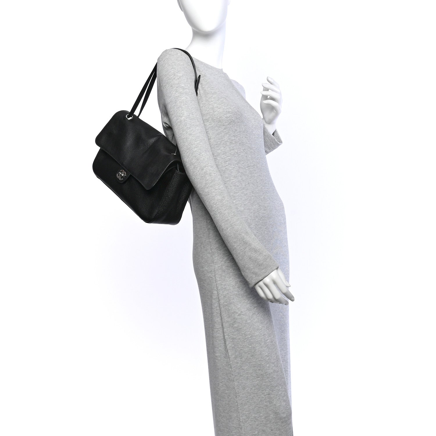 Chanel Grained Calfskin Small Souplissimo Maxi Flap Black 2 of 10