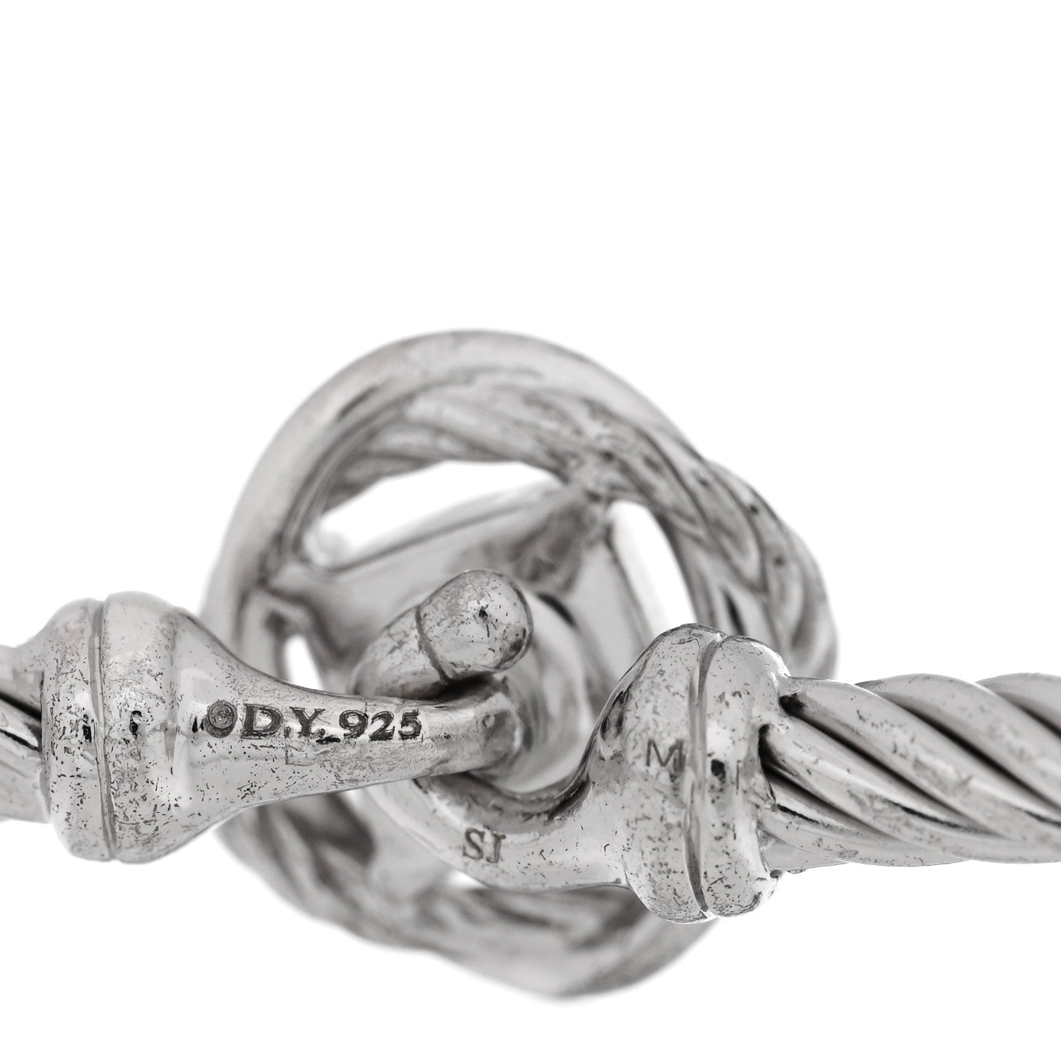 David Yurman Sterling Silver Diamond 3mm Infinity Bracelet 3 of 3