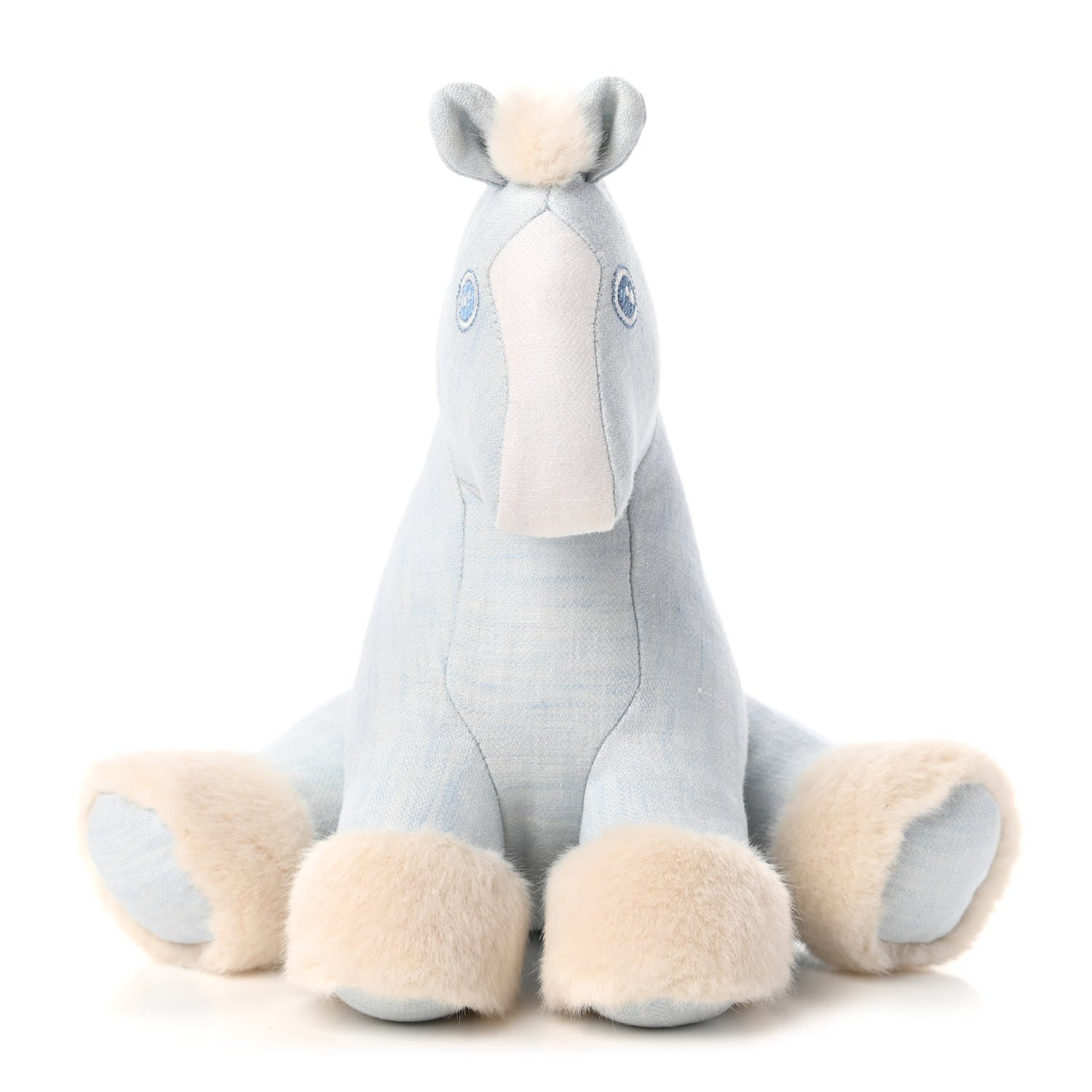 Hermes Linen Baby Hermy Plush Toy Bleu Glacier 1 of 7