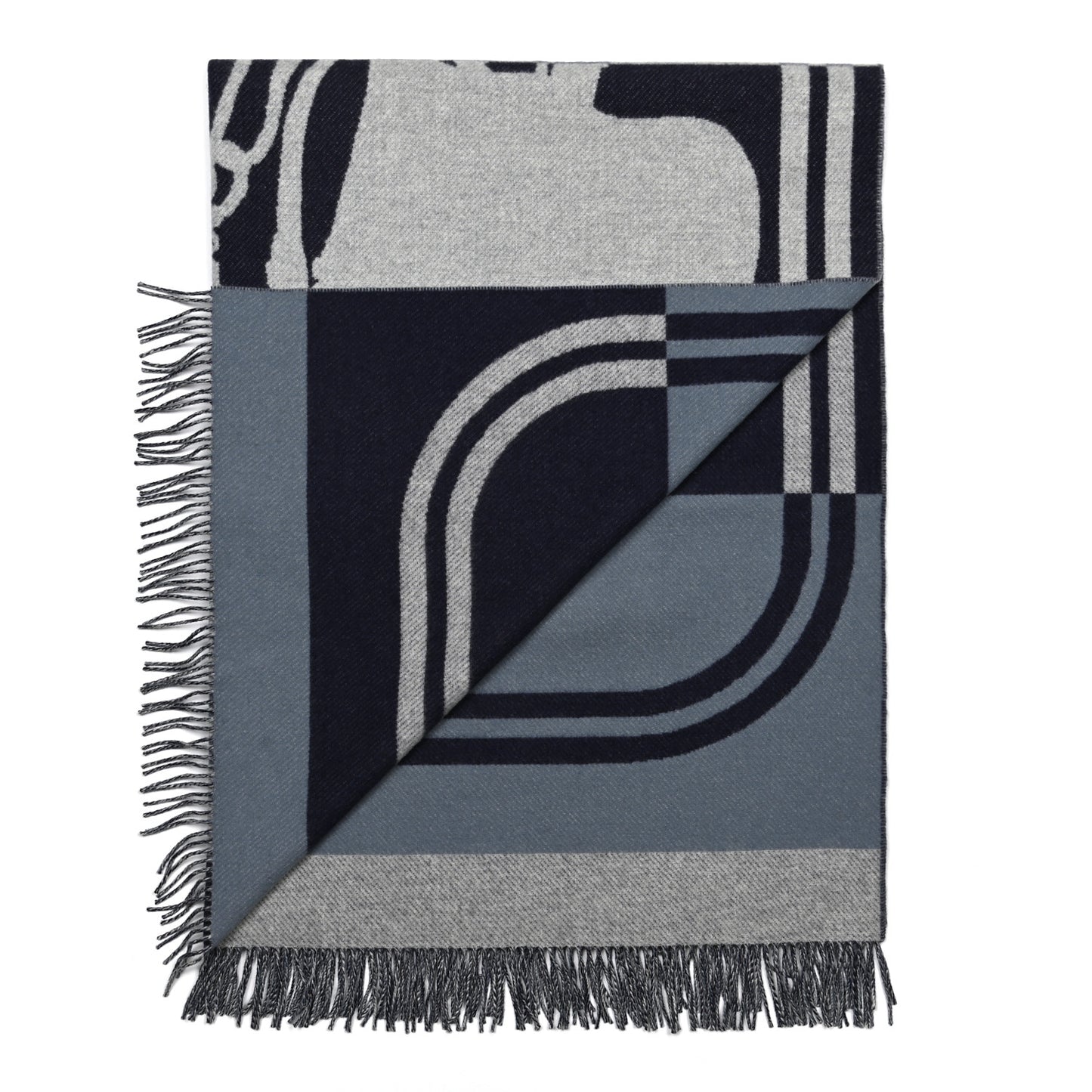 Cashmere Wool Brides De Gala Plaid Blanket Glacier