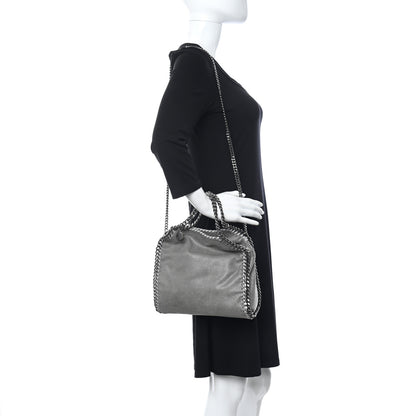 Stella McCartney Shaggy Deer Mini Falabella Fold Over Tote Light Grey 2 of 10
