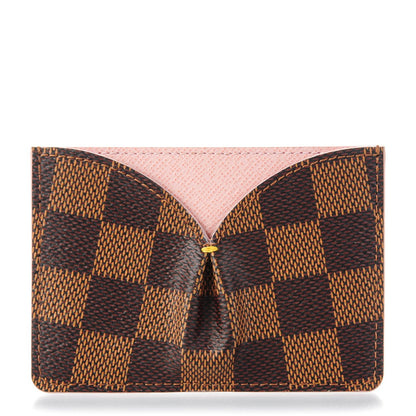 Louis Vuitton Damier Ebene Caissa Card Holder Rose Ballerine 1 of 7