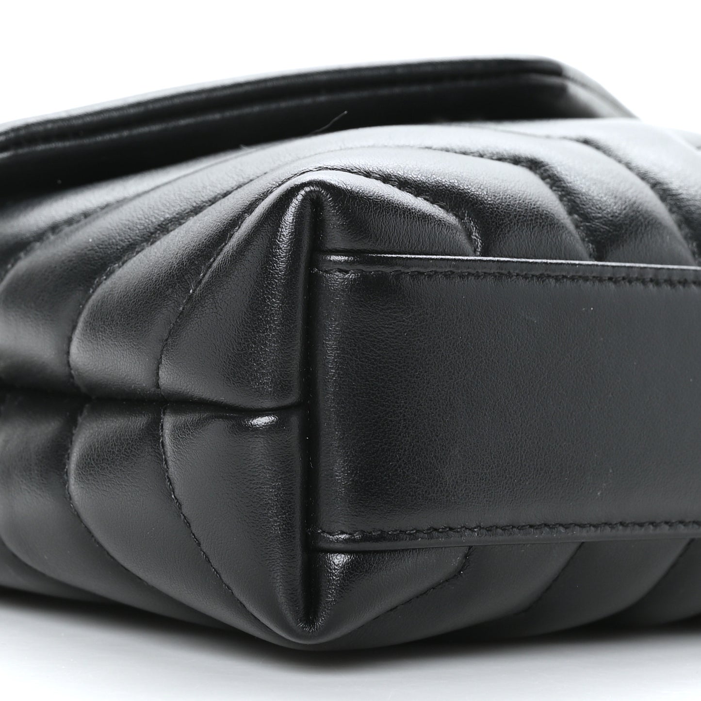 Calfskin Y Quilted Monogram Toy Loulou Crossbody Bag Black