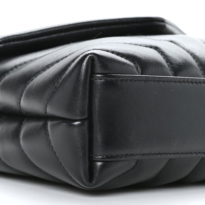 Saint Laurent Calfskin Y Quilted Monogram Toy Loulou Crossbody Bag Black 7 of 8
