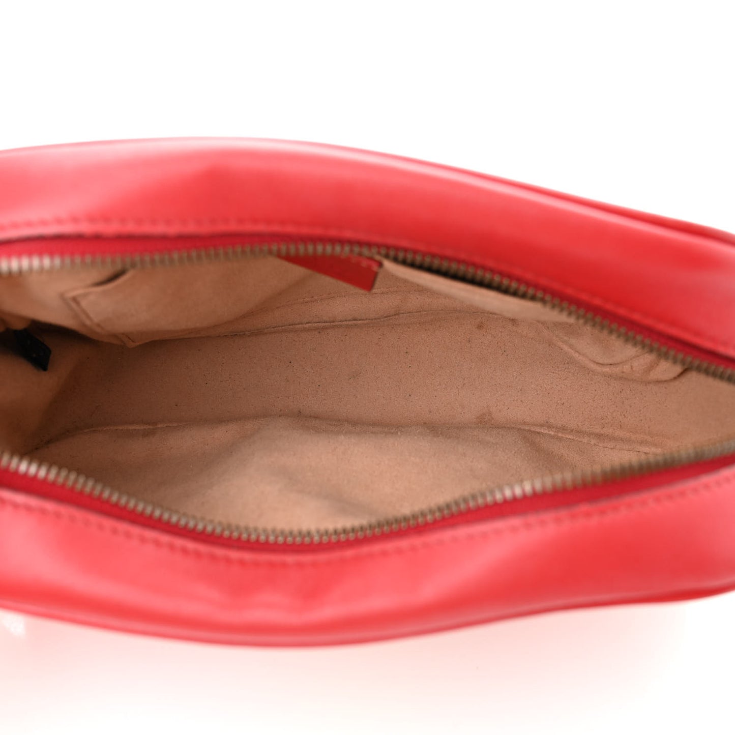 Calfskin Matelasse Small GG Marmont Chain Shoulder Bag Hibiscus Red