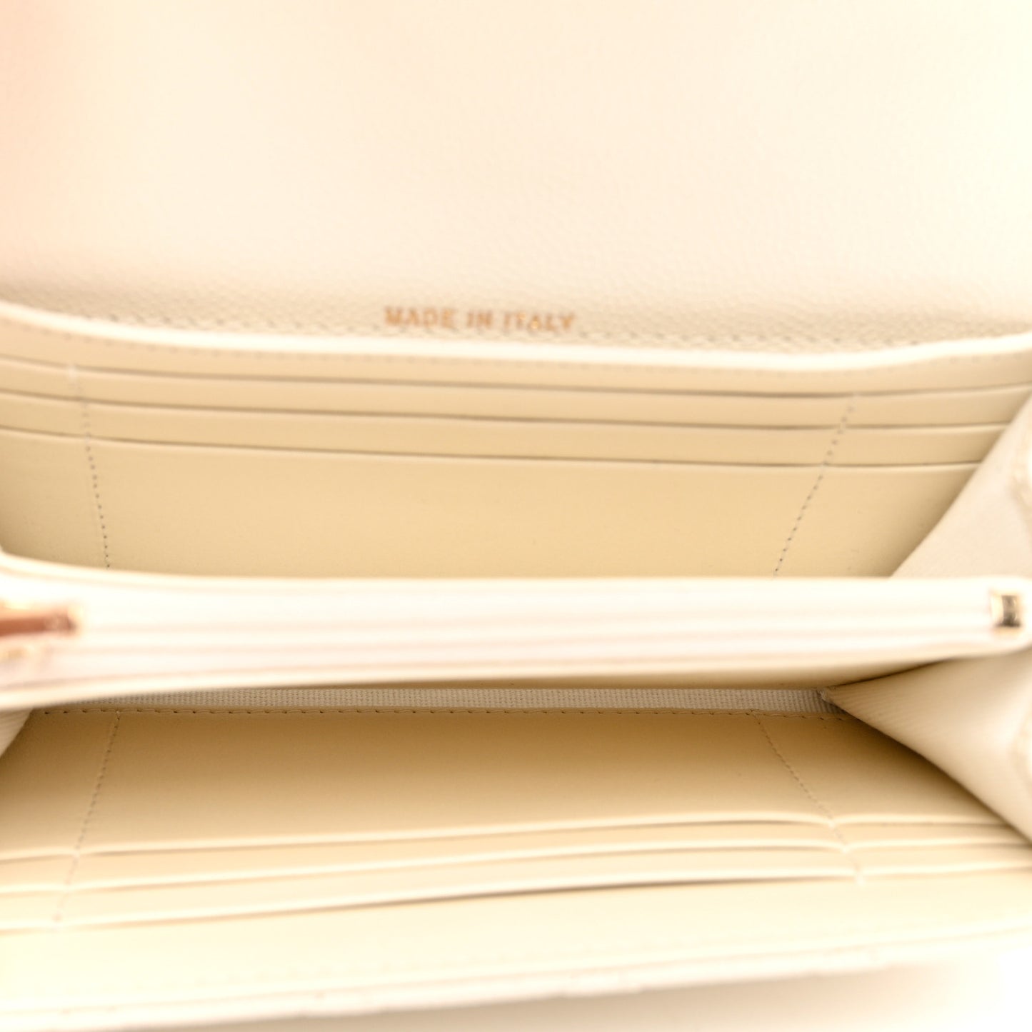 Caviar Quilted Medium Flap Wallet White