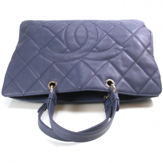 Caviar Quilted XL Tote Blue
