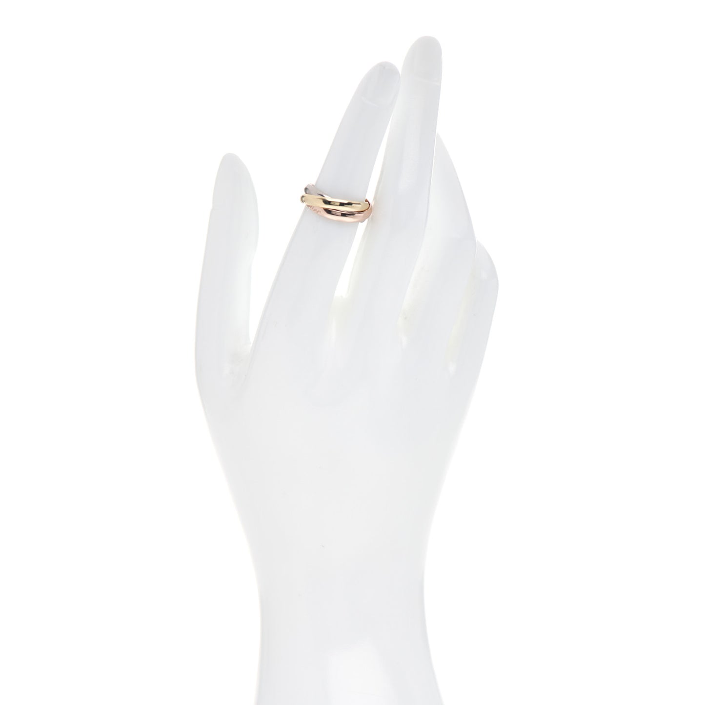 18K Pink Yellow White Gold Small Trinity Ring 50 5.25