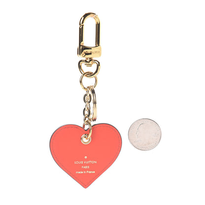 Louis Vuitton Vernis Degrade Love Lock Heart Key Holder Bag Charm Pink Red 2 of 3