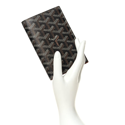 Goyard Goyardine Grenelle Passport Wallet Black Gold 2 of 8
