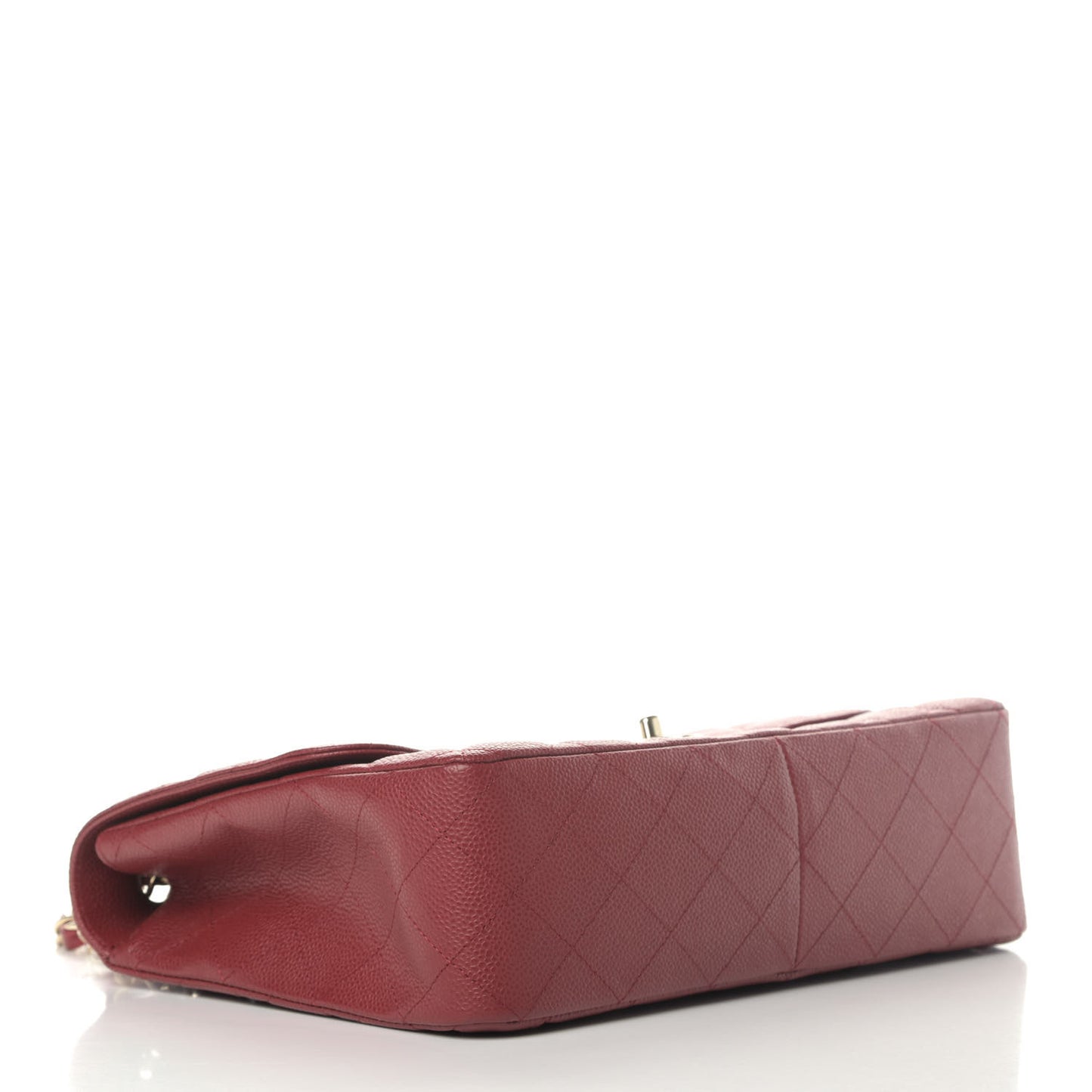 Caviar Quilted Jumbo Single Flap Red