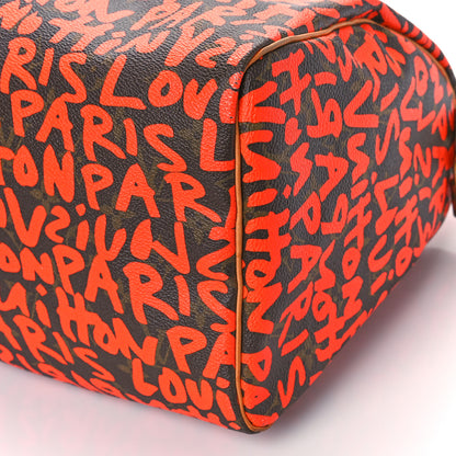 Louis Vuitton Monogram Graffiti Speedy 30 Orange 9 of 11