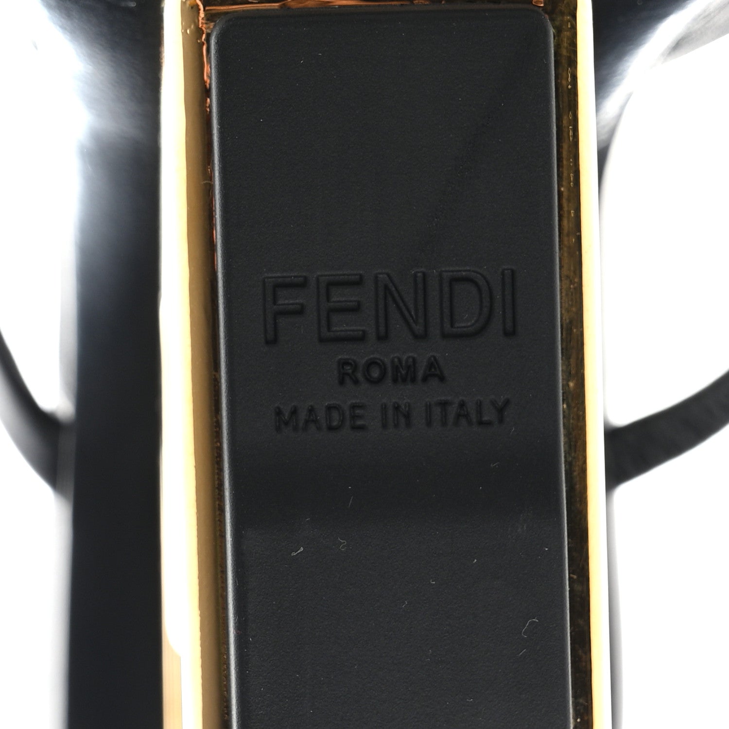 Fendi Calfskin Fendi First 95mm Slide Sandals 38.5 Black 6 of 12