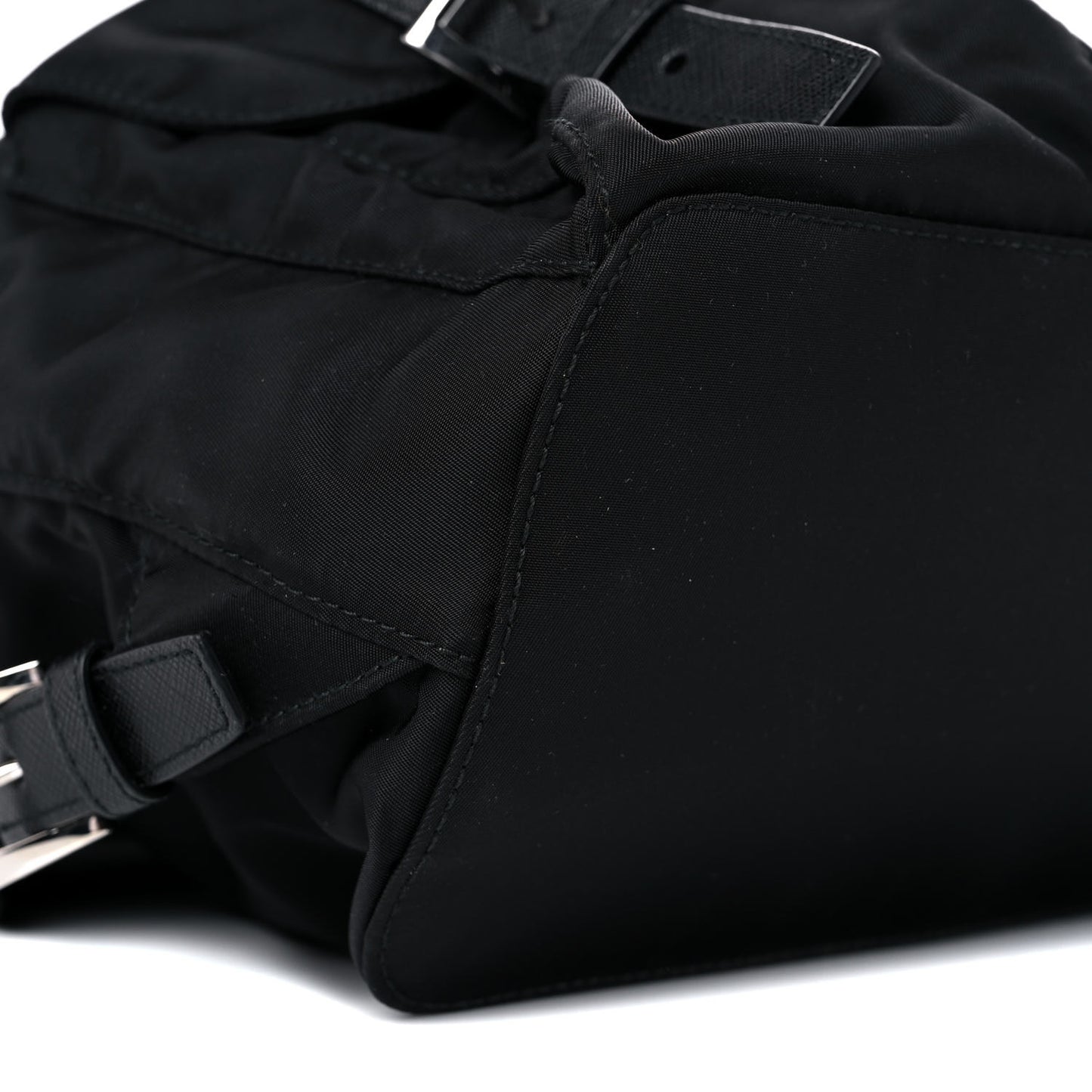 Tessuto Nylon Saffiano Small Backpack Black