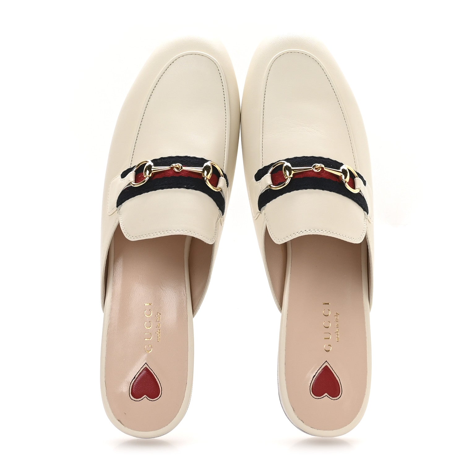 Gucci Malaga Kid Web Womens Princetown Slippers 39.5 Mystic White 2 of 9