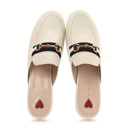 Gucci Malaga Kid Web Womens Princetown Slippers 39.5 Mystic White 2 of 9