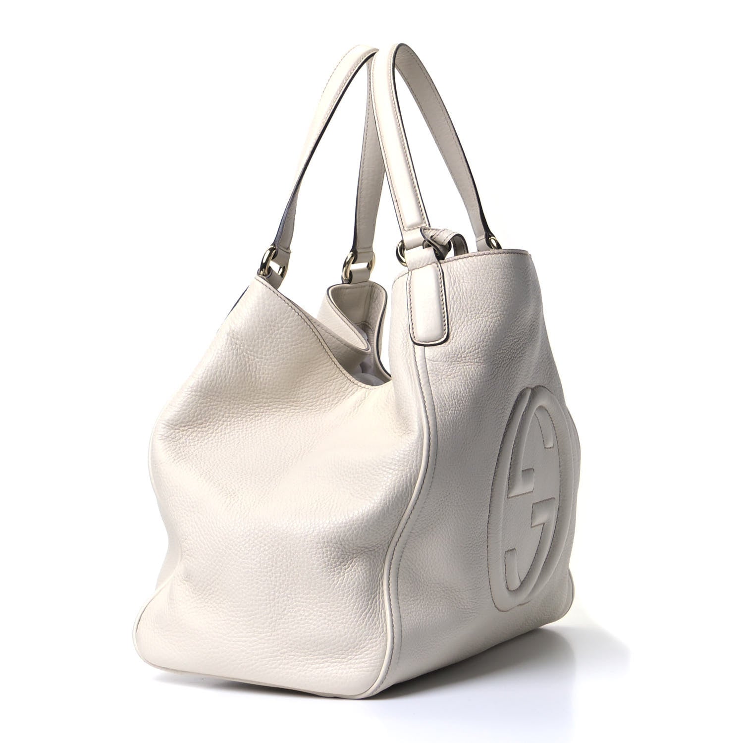 Gucci Pebbled Calfskin Medium Soho Shoulder Bag Off White 2 of 4