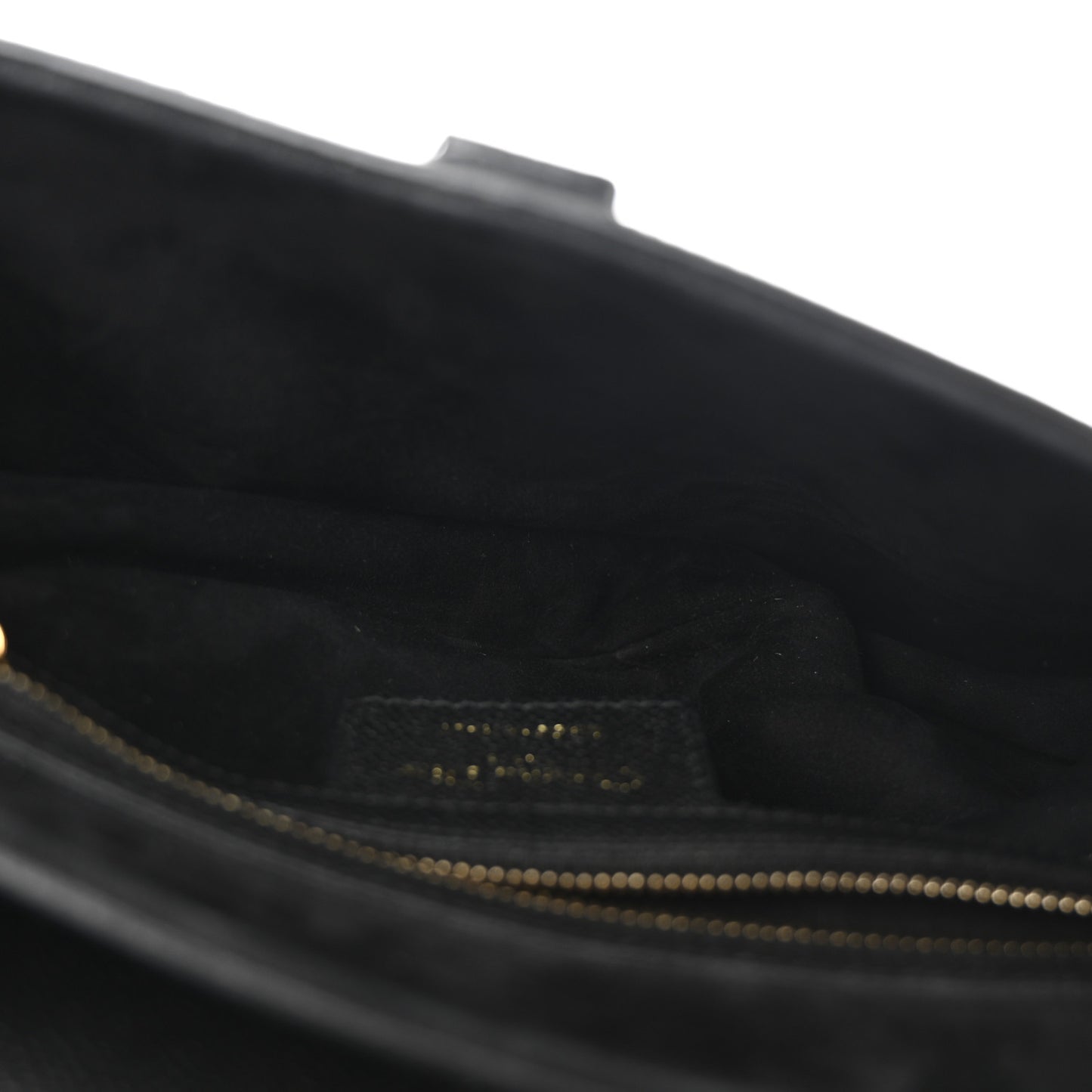 Grained Calfskin Saddle Bag Black