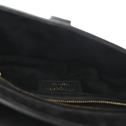 Christian Dior Grained Calfskin Saddle Bag Black 5 of 11