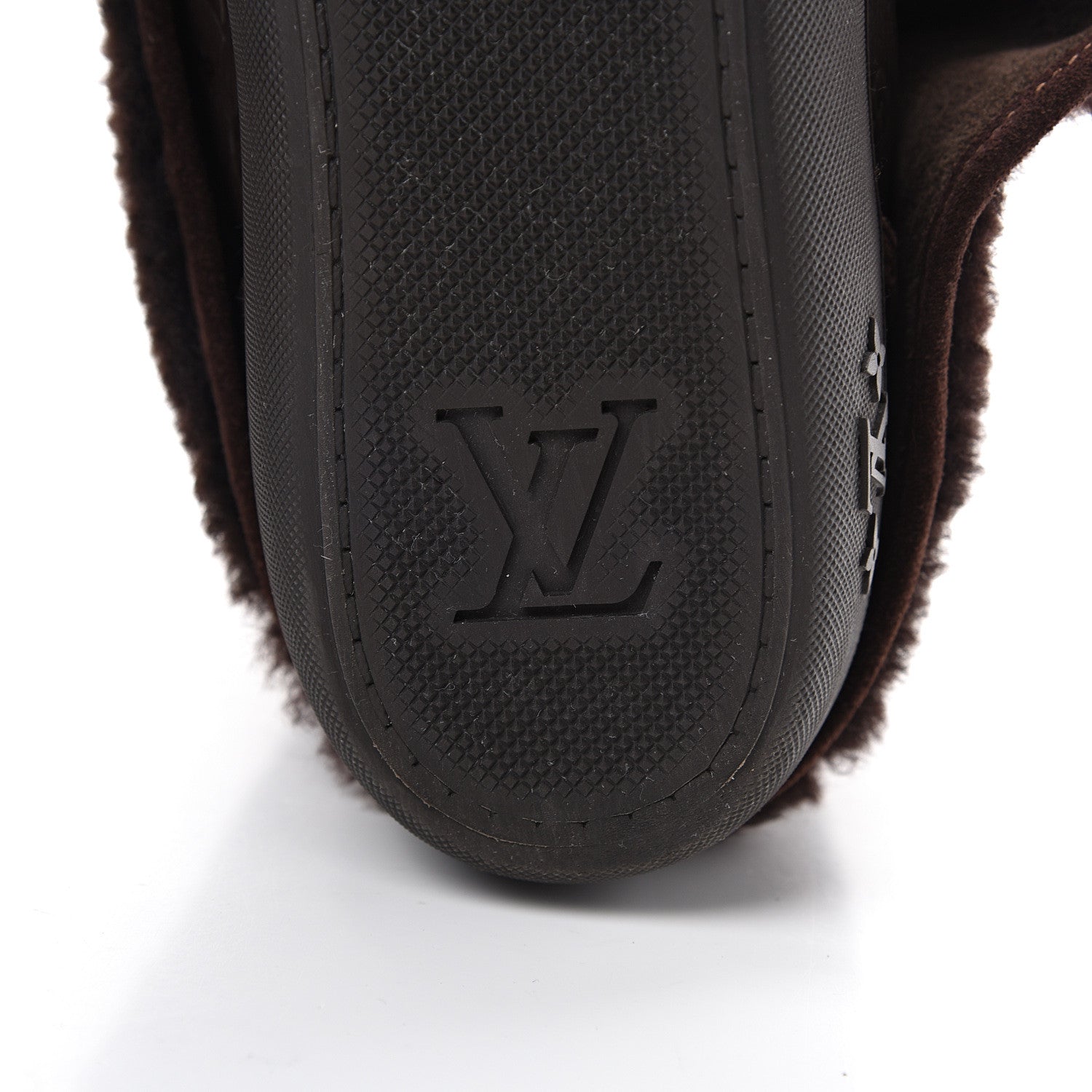 Louis Vuitton Calfskin Embossed Lamb Fur Polka Boots 39.5 Brown 6 of 8