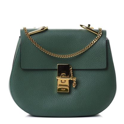 Chloe Grained Lambskin Drew Shoulder Bag Green 1 of 4