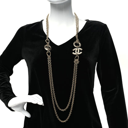 Chanel CC Medallion Paris Long Necklace Gold 2 of 5