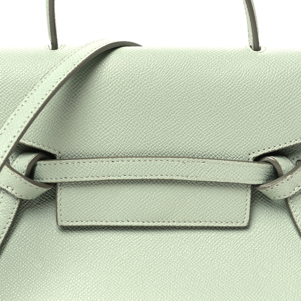 Grained Calfskin Nano Belt Bag Celadon