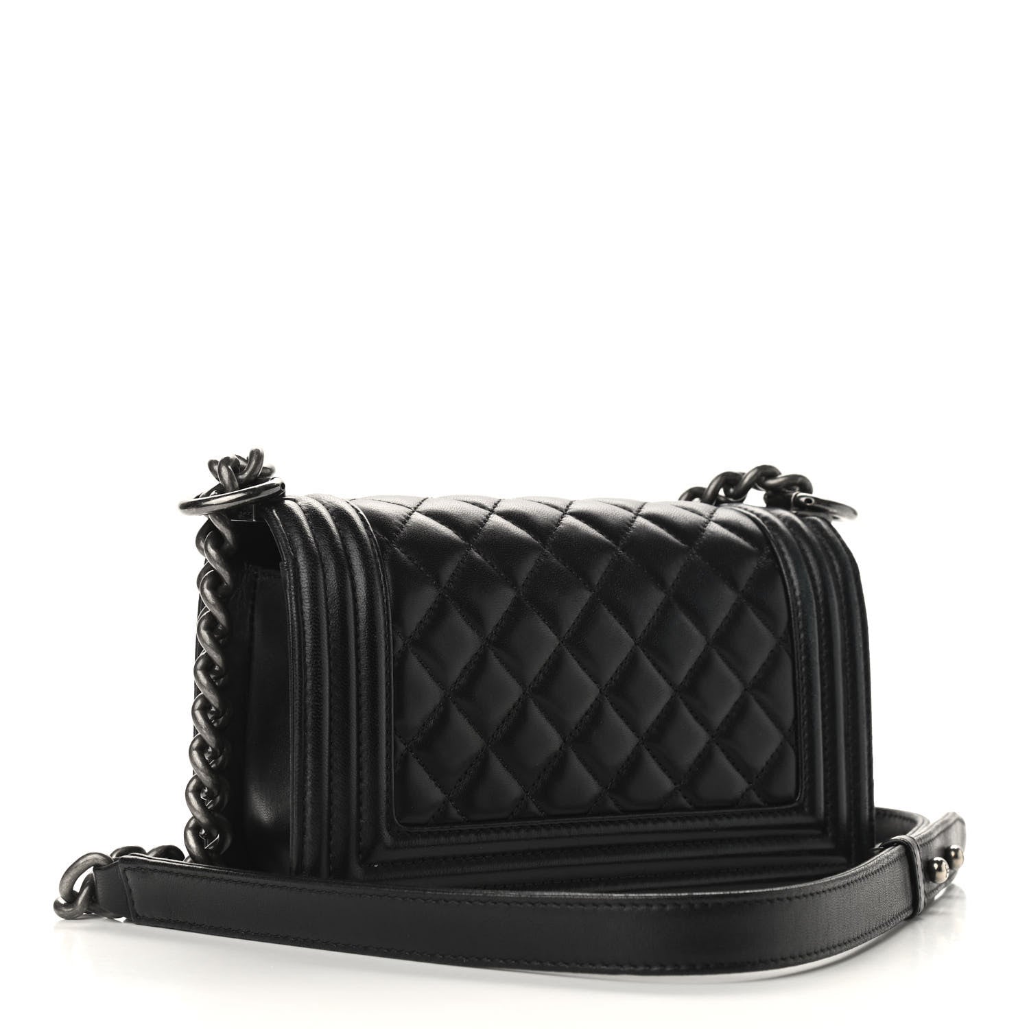 Chanel Lambskin Quilted Small Boy Flap Black 3 of 10