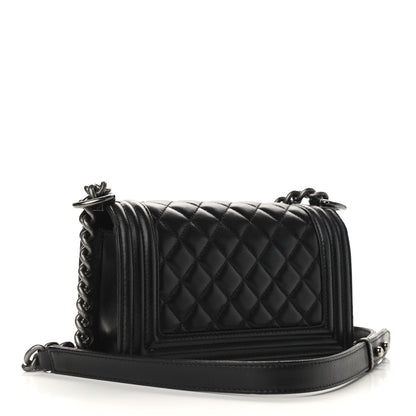 Chanel Lambskin Quilted Small Boy Flap Black 3 of 10
