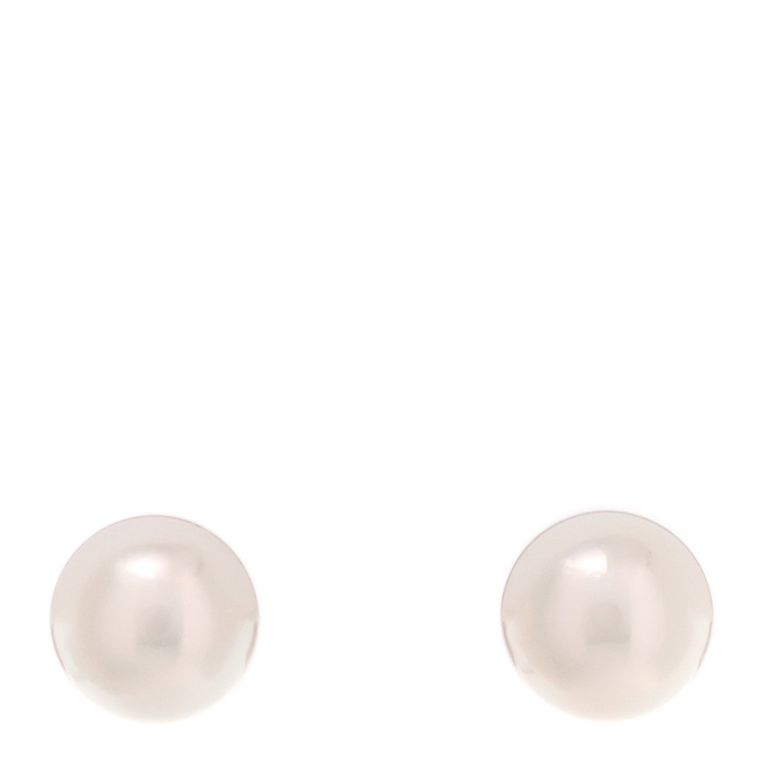 Mikimoto 18K White Gold Akoya Cultured Pearl 6mm Stud Earrings 1 of 6