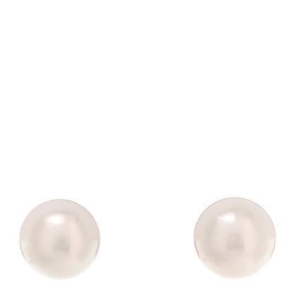 Mikimoto 18K White Gold Akoya Cultured Pearl 6mm Stud Earrings 1 of 6