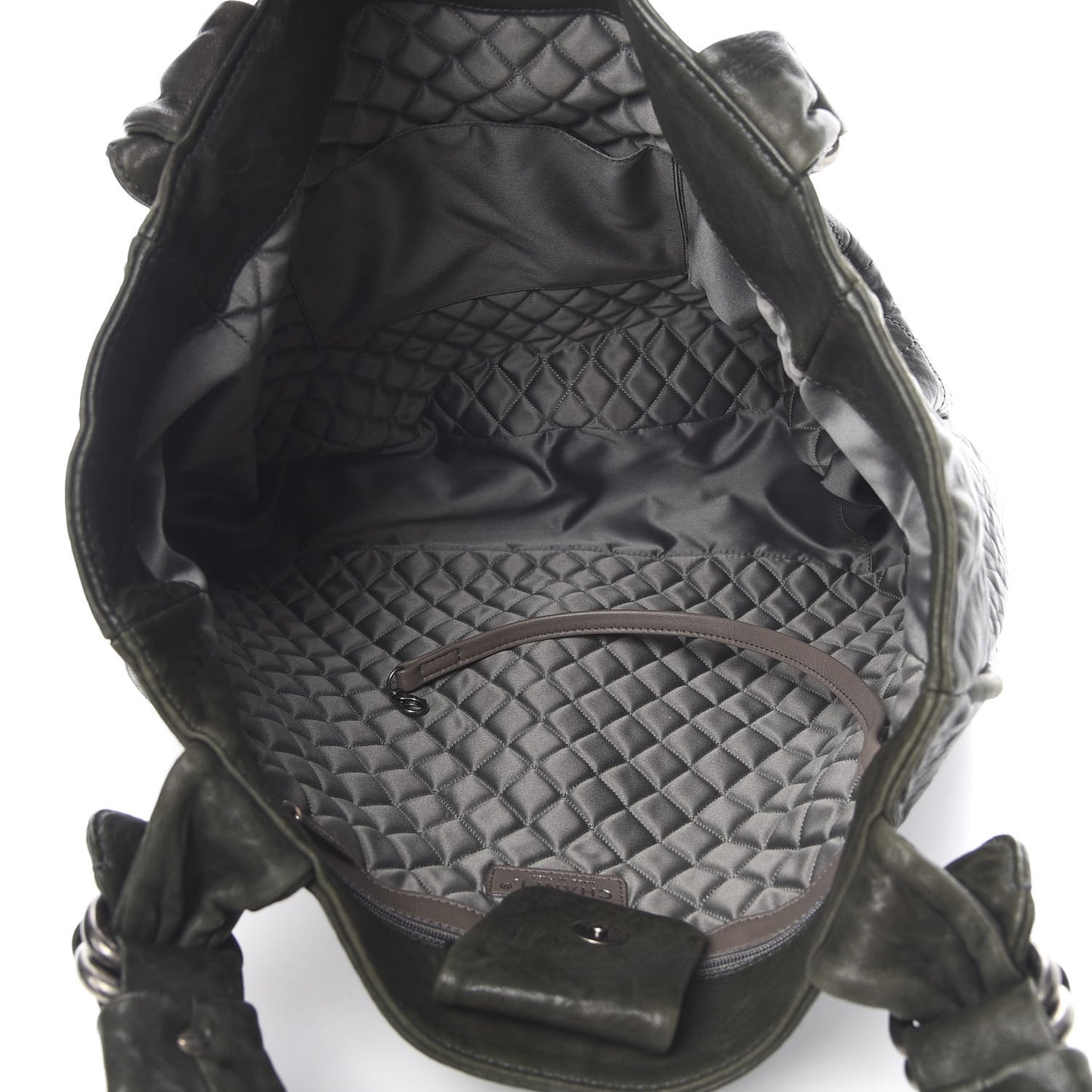 Distressed Lambskin Le Marais Tote Green