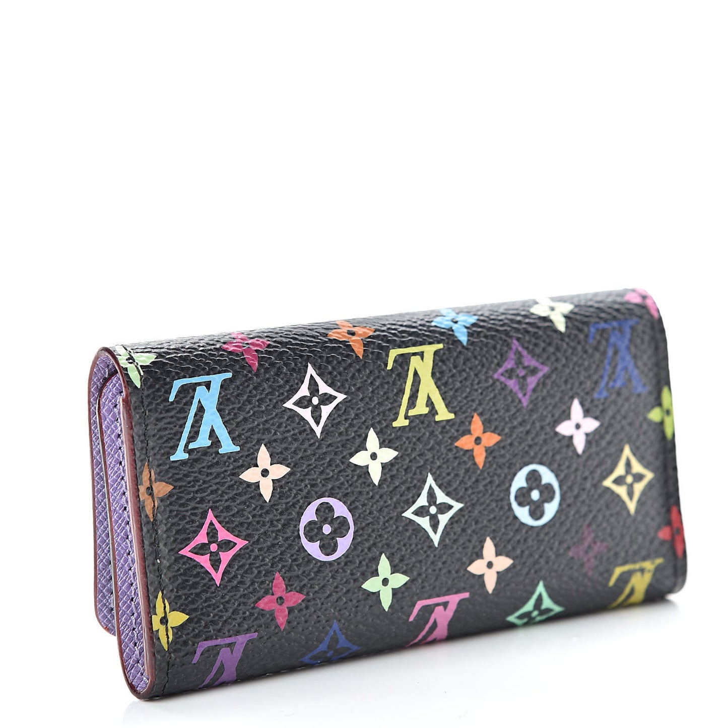 Monogram Multicolor Multicles 4 Key Holder Black Violet