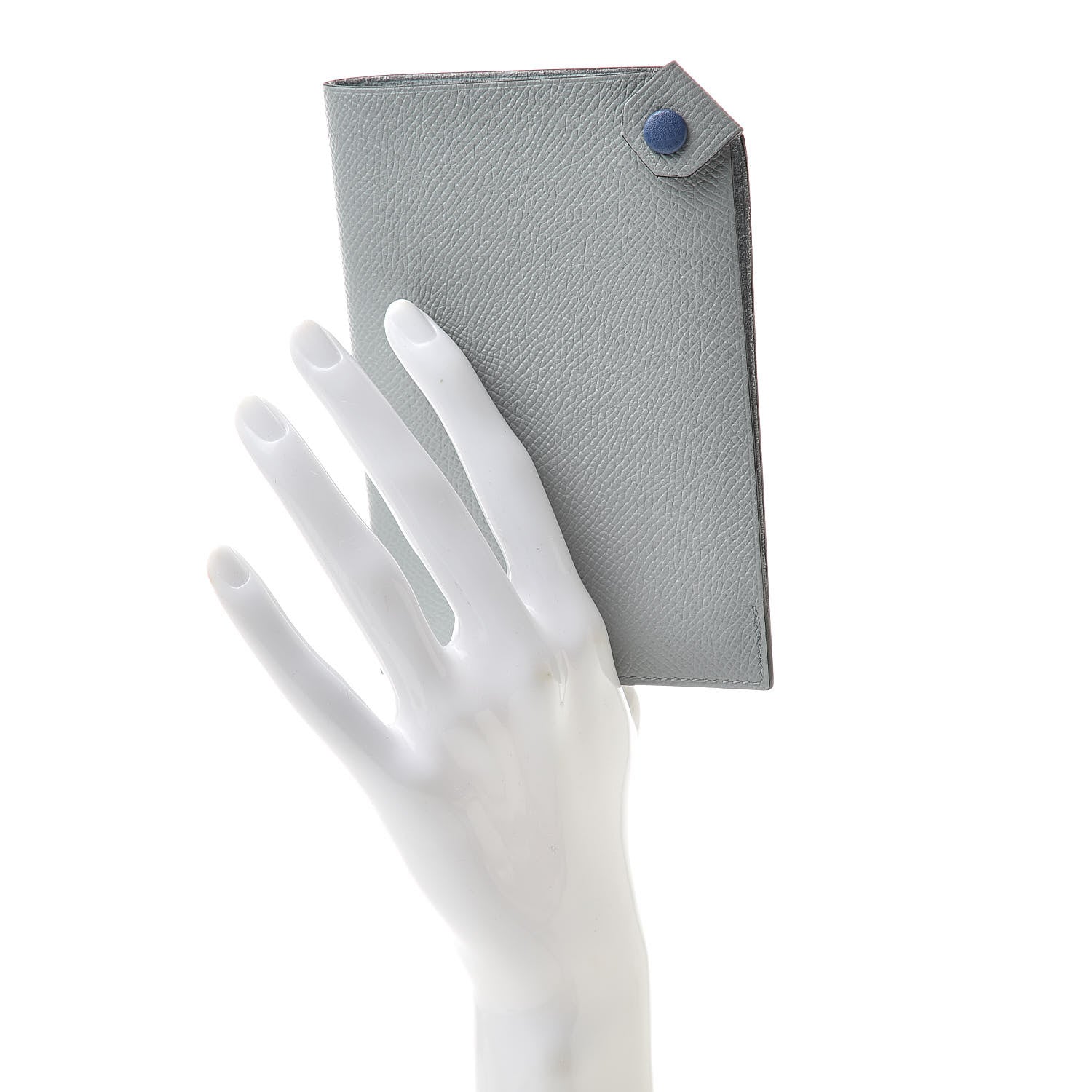 Hermes Epsom Tarmac Aleatoire Passport Holder Bleu Glacier Bleu Brighton 2 of 8