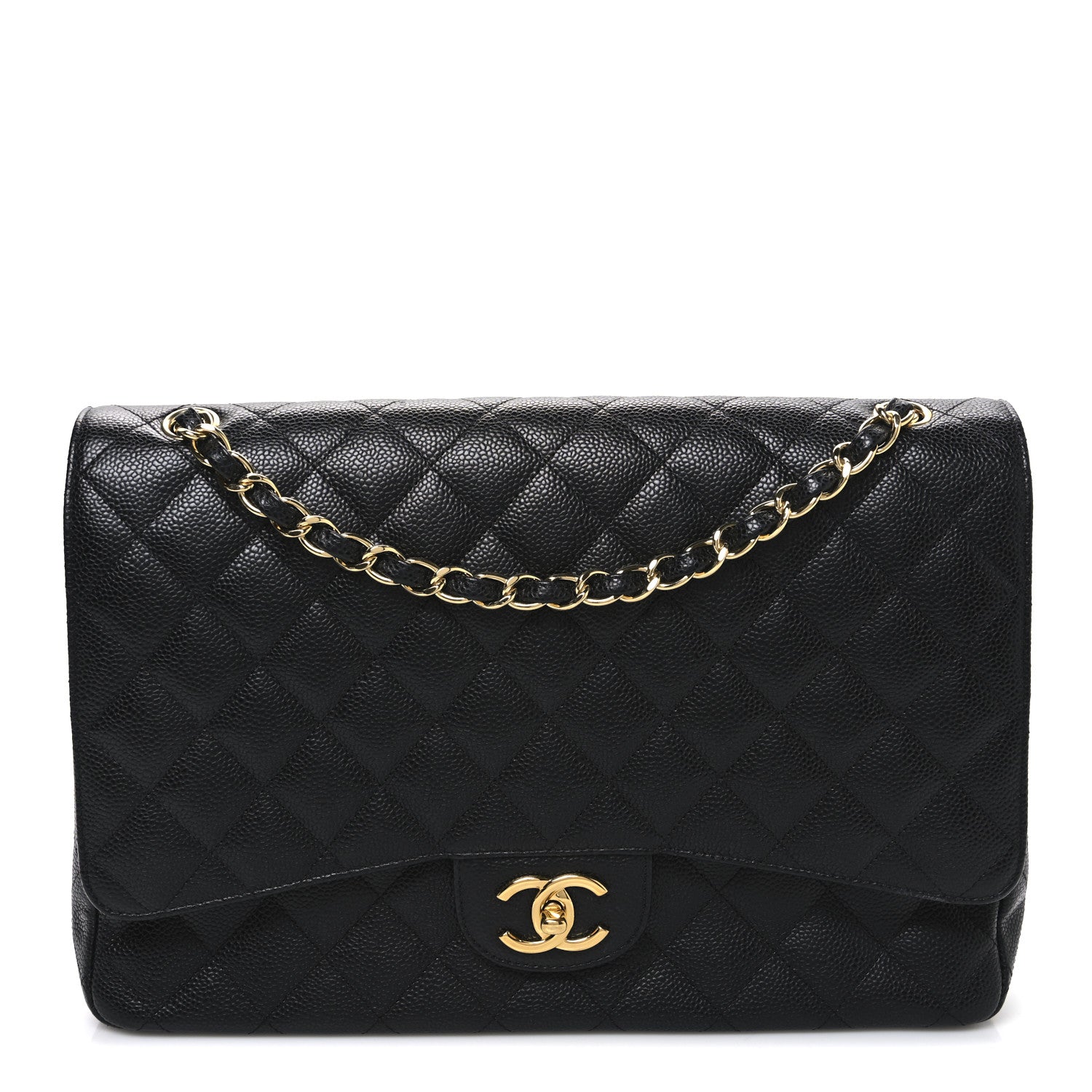 Chanel Caviar Quilted Maxi Double Flap Black 1 of 10