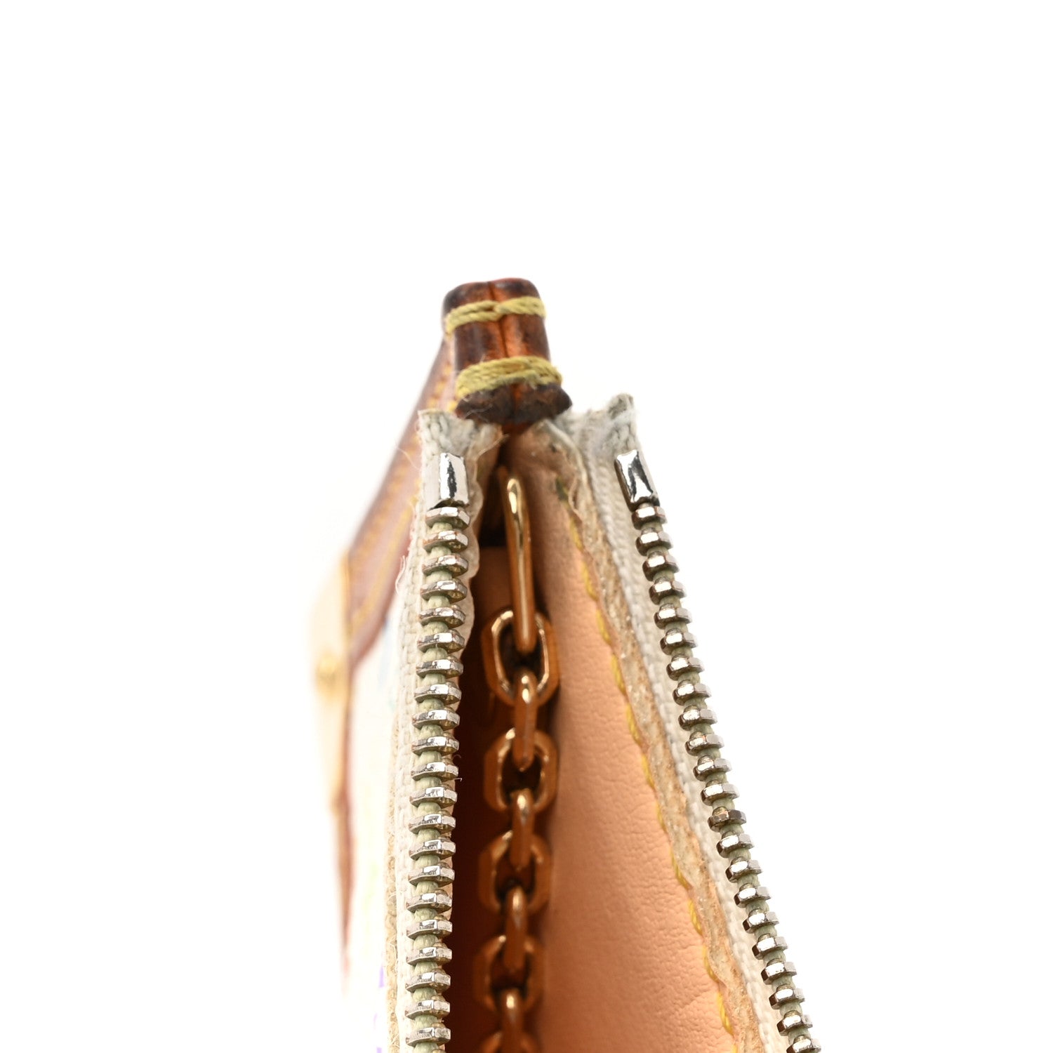 Louis Vuitton Monogram Multicolor Key Pouch White 8 of 9